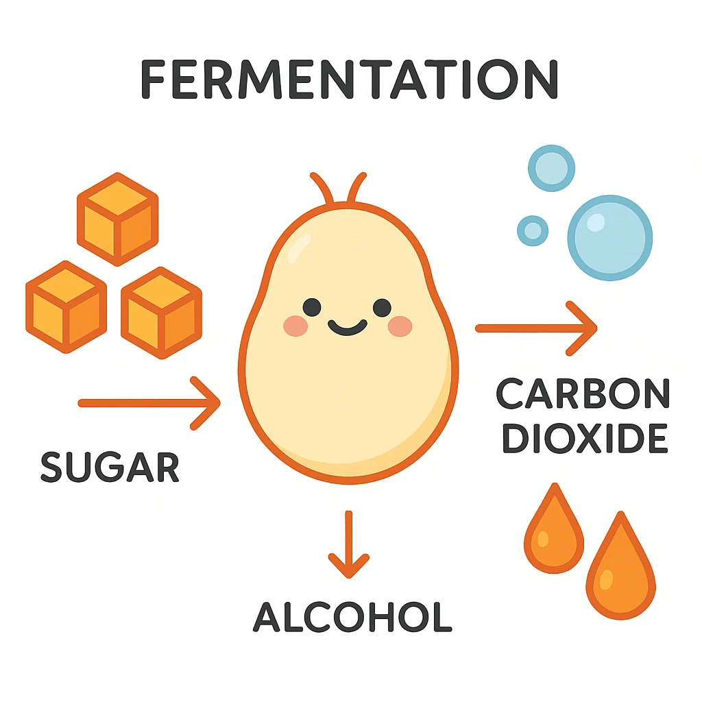  Инфографика: работа дрожжей